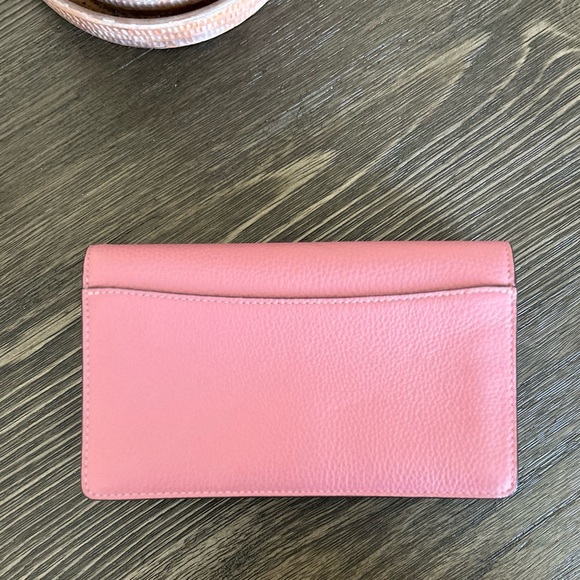 Coach Anna Foldover Pink Pebbled Leather Clutch/No Strap! - Picture 6 of 9